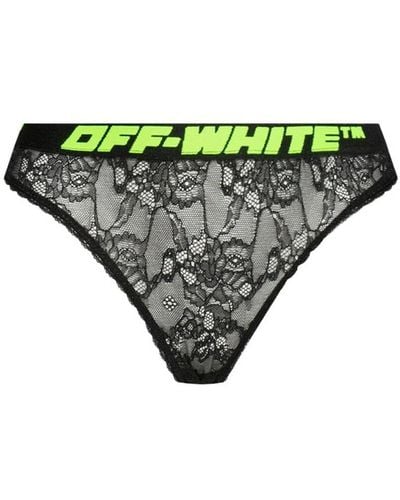 Off-White c/o Virgil Abloh Lace briefs with logo - Nero