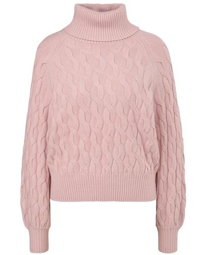 Comma, Strickpullover mit muster - Pink