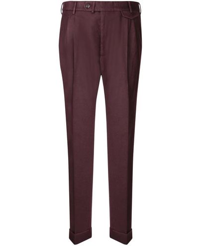 Dell'Oglio Slim-Fit Trousers - Purple