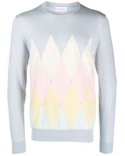 Ballantyne Geometrischer print pullover rosa - Blau