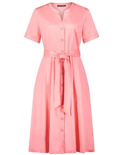 Betty Barclay Kurzarm hemdblusenkleid animalprint,hemdblusenkleid mit gürtel - Pink
