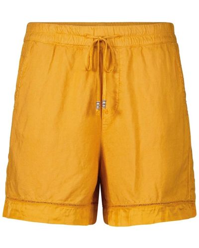 Mason's Linda jogger pantalones cortos chino de lino - Amarillo