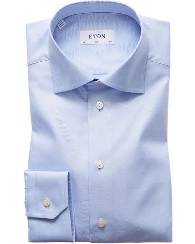 Eton Casual Overhemden - Blauw