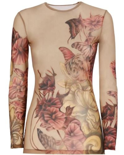 Alberta Ferretti Rosa tattoo print t-shirt frau - Pink