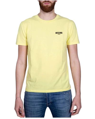 Love Moschino Magliette gialla basic con stampa logo - Giallo