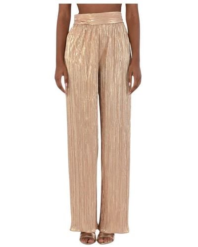 ACTUALEE Wide Trousers - Natural