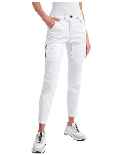 Aeronautica Militare Cropped trousers - Blanco