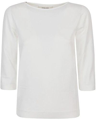 Liviana Conti Long Sleeve Tops - White