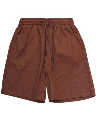 Les Deux Shorts de lino marrón