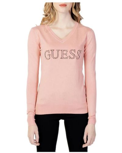 Guess Strickware in rosa mit print - Pink