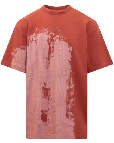 A_COLD_WALL* T-shirt mit pinselstrichen - Rot