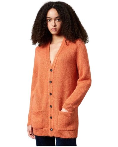 Massimo Alba Knitwear > cardigans - Orange