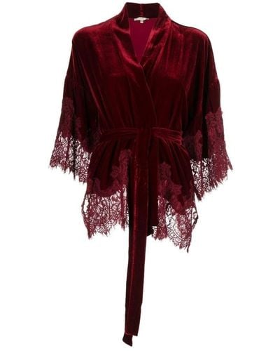 Gold Hawk Blouses - Red