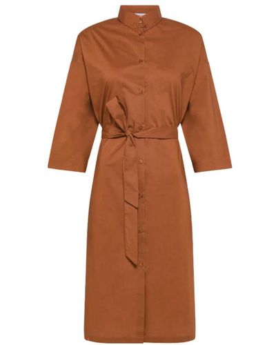 Sun 68 Shirt Dresses - Brown