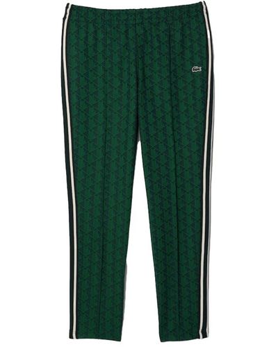 Lacoste Pantaloni da jogging con monogramma - stile urbano di parigi - Verde