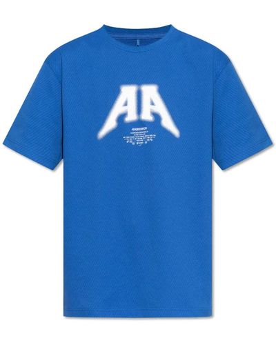 Adererror T-shirt mit logo - Blau