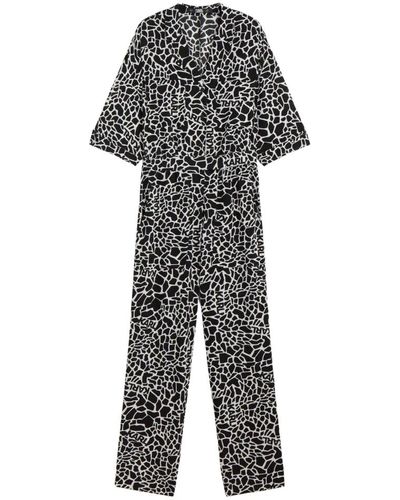 Karl Lagerfeld Jumpsuit mit giraffenmuster - Grau