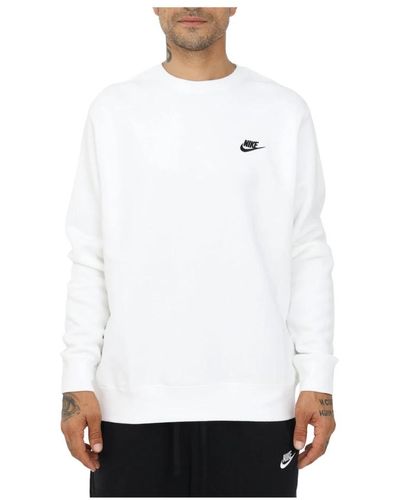 Nike "Club Fleece Crewneck Trainings-Shirt" - Weiß