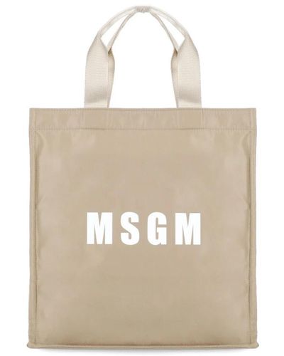 MSGM Tote Bags - Natural