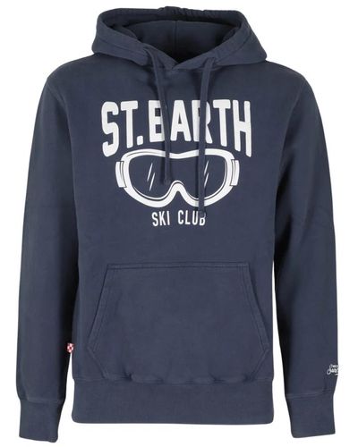 Mc2 Saint Barth Stylischer hoodie für männer und frauen - Blau