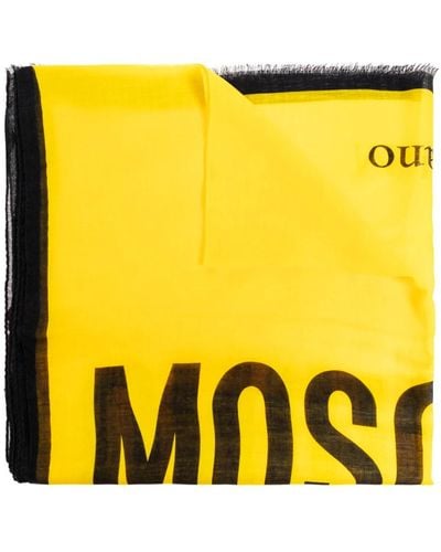 Moschino Schal mit logo - Gelb
