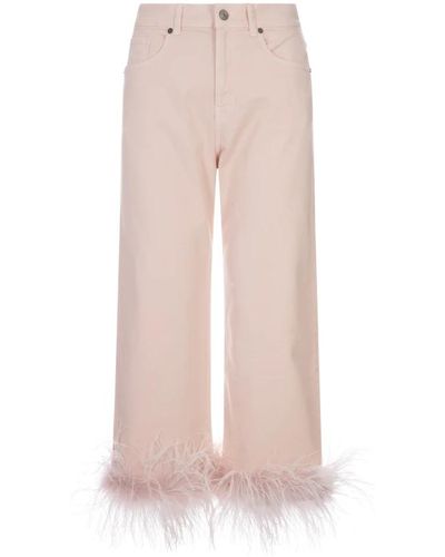 P.A.R.O.S.H. Rosa chimera cropped jeans - Pink