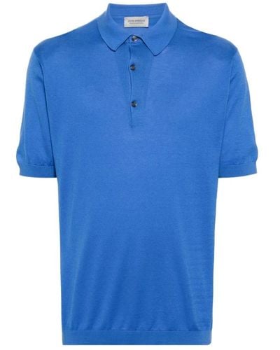 John Smedley Tops > polo shirts - Bleu