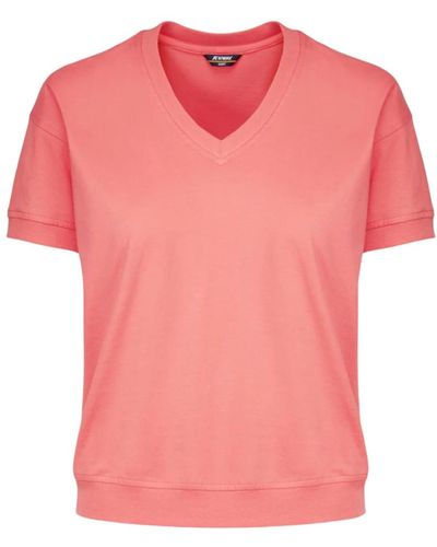 K-Way Rubiel camiseta de jersey de algodón - Rosa
