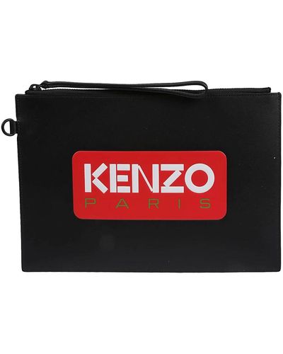 KENZO Noir gran clutch - Rojo