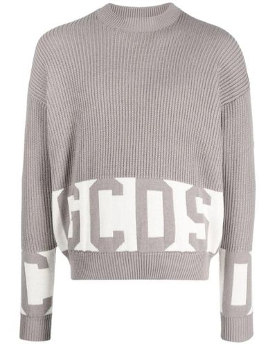 Gcds Knitwear > round-neck knitwear - Gris