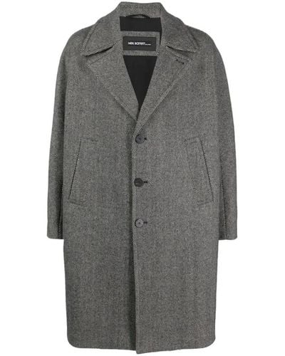 Neil Barrett Coats > single-breasted coats - Gris
