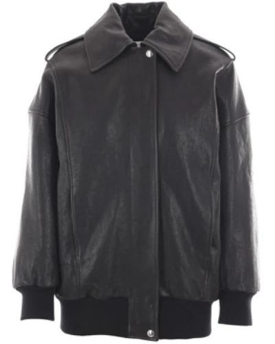 Alexander McQueen Leather Jackets - Grey