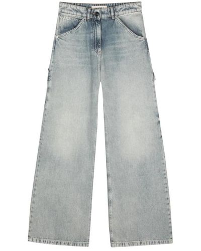 Semicouture Blaue denim wide leg jeans - Grau