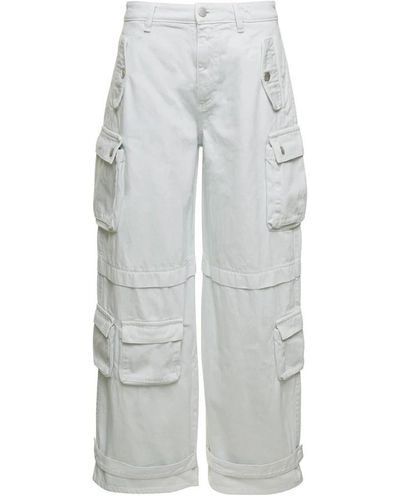 ICON DENIM Trousers > wide trousers - Gris