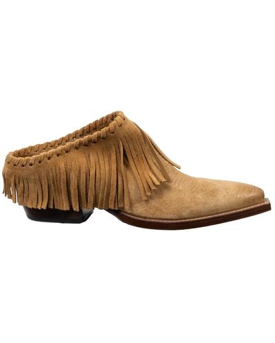 Sartore Heeled Mules - Brown