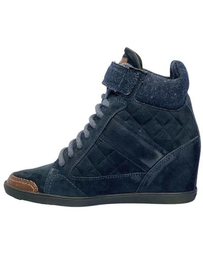 Santoni Stilvolle Ankle Boots mit Plateau-Akzent - Blau