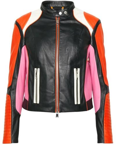 BOSS Leather Jackets - Red