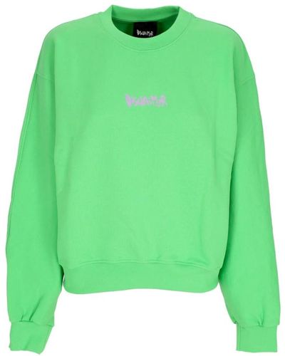 DISCLAIMER Leichter crewneck sweatshirt mit großem logo - Grün
