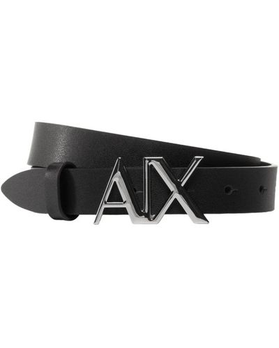 Armani Exchange Cintura in pelle nera con stile 941125 - Nero