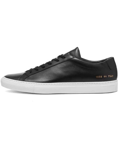 Common Projects Achilles low in pelle nera con dettagli in oro - Nero