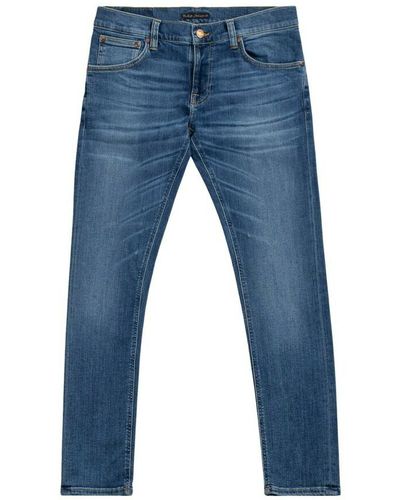 Nudie Jeans Regular Fit Jeans - - Heren - Blauw