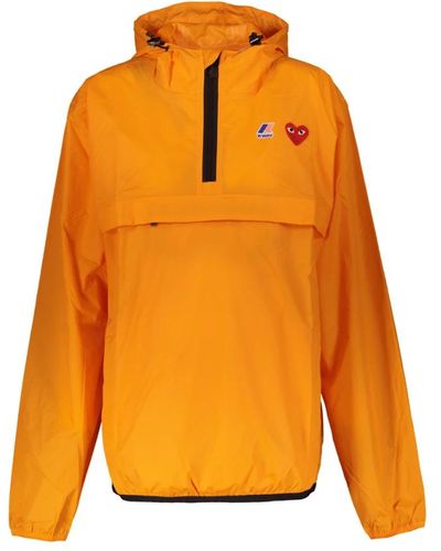 Comme des Garçons Elegante giacca a metà zip antipioggia - Arancione