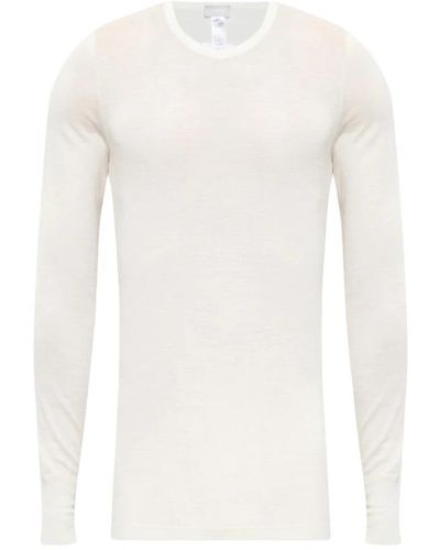 Hanro T-shirt mit langen ärmeln - Weiß