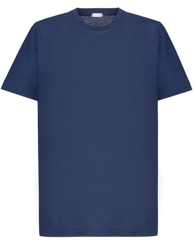 Zanone T-shirt in cotone blu modello z0178
