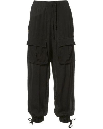Manila Grace Trousers > cropped trousers - Noir