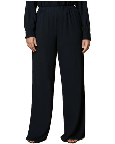 Marina Rinaldi Pantalones de crepe raggiox - Negro