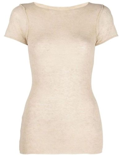 Paloma Wool S rippstrick-t-shirt - Natur