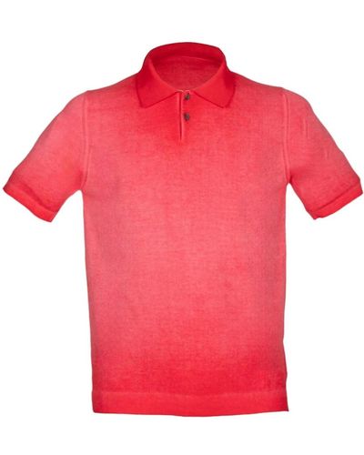 Alpha Studio Rotes polo shirt mit reverse cold