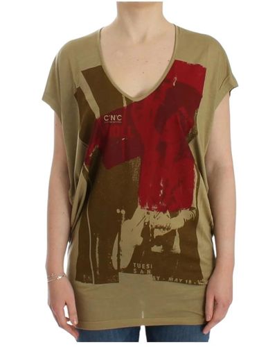 CoSTUME NATIONAL Tops > t-shirts - Rouge