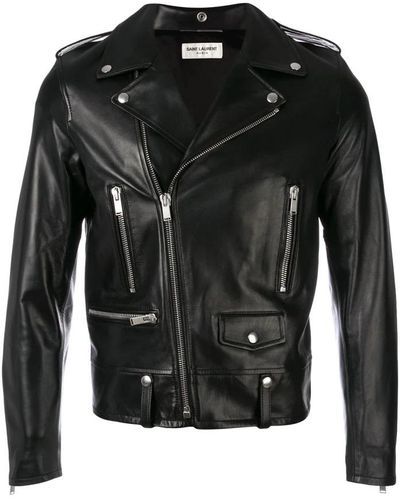 Saint Laurent Leather Jackets - Black